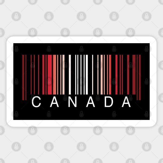 Canada flag colors barcode Sticker by Finji